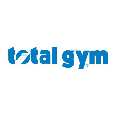 TOTAL GYM - Heartbeat Fitness Repair Total Gym logo featuring bold text in blue with a graphic element.