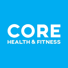 CORE HEALTH & FITNESS - Heartbeat Fitness Repair Logo of Core Health & Fitness with a blue background and white text.