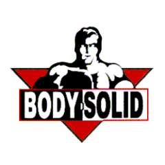 BODY SOLID - Heartbeat Fitness Repair Logo featuring a muscular figure with the words "BODY SOLID" in bold letters.