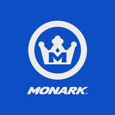 MONARK SPORTS & MEDICAL - Heartbeat Fitness Repair Logo of Monark featuring a crown and the letter "M" on a blue background.