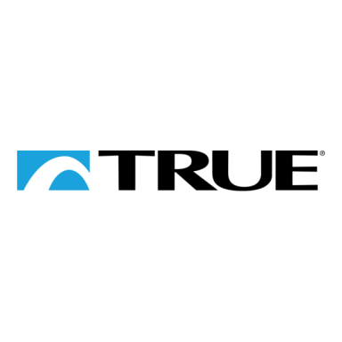 TRUE - Heartbeat Fitness Repair Logo featuring the word "TRUE" with a blue arch symbol above it.