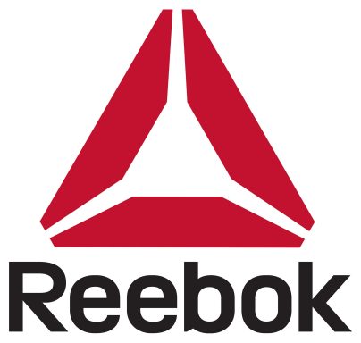 REEBOK - Heartbeat Fitness Repair Reebok logo featuring a red triangle above the brand name in bold letters.