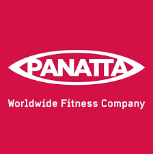 PANATTA - Heartbeat Fitness Repair Logo of Panatta, a worldwide fitness company, with a red background.