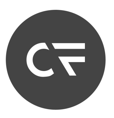 CAP FITNESS - Heartbeat Fitness Repair Logo featuring the letters "CF" in a modern, stylized design within a circular shape.
