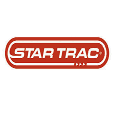 STARTRAC - Heartbeat Fitness Repair Logo of Star Trac, featuring a bold red background with white text.