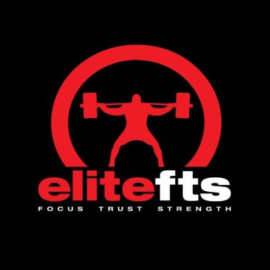 ELITE FTS - Heartbeat Fitness Repair Logo of Elite FTS featuring a weightlifter and the words "Focus, Trust, Strength."