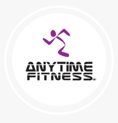 ANYTIME FITNESS - Heartbeat Fitness Repair Logo of Anytime Fitness featuring a stylized running figure and the brand name.