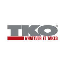 TKO - Heartbeat Fitness Repair Logo of TKO with the tagline "Whatever It Takes" in gray and red colors.