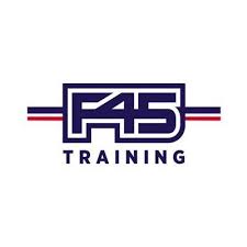 F45 TRAINING - Heartbeat Fitness Repair F45 Training logo featuring bold text with red and blue stripes.
