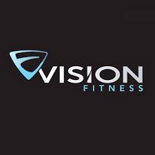 VISION FITNESS - Heartbeat Fitness Repair Logo of Vision Fitness featuring a stylized "V" and text on a dark background.